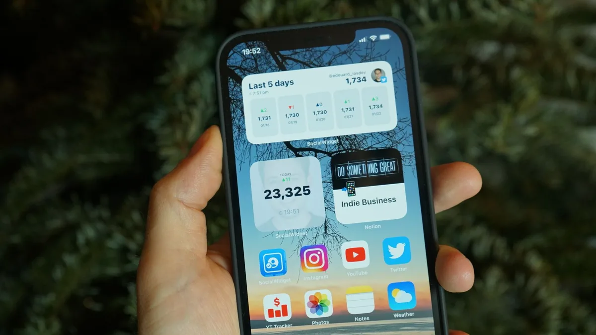 iPhone battery widget