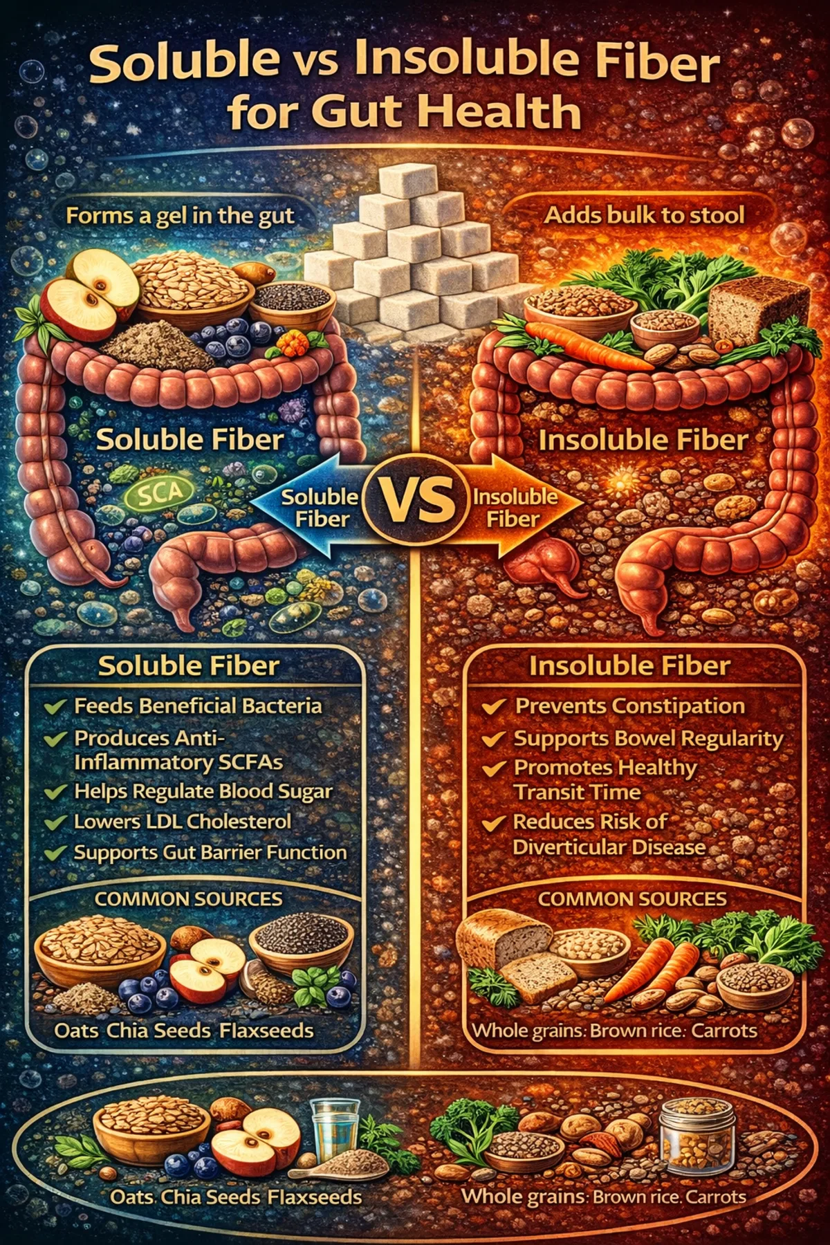 soluble vs insoluble fiber