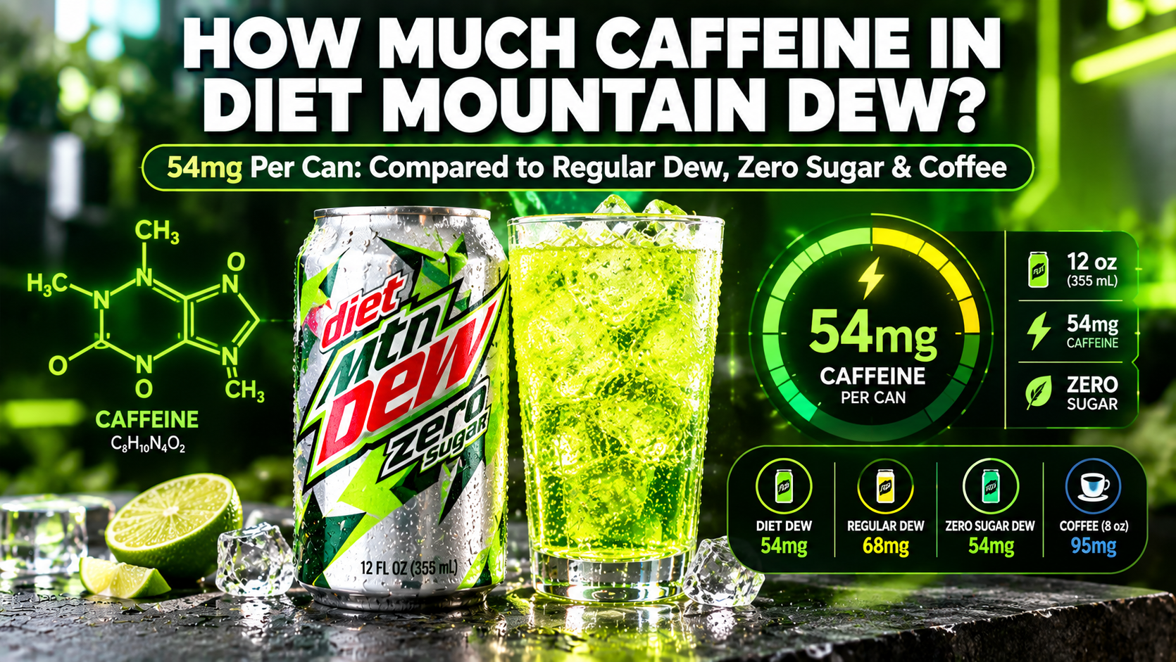 How Much Caffeine In Diet Mt Dew