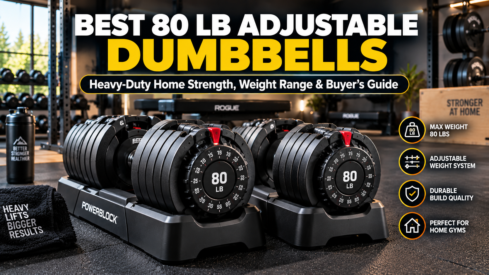 Best Adjustable Dumbbells 80 Lbs